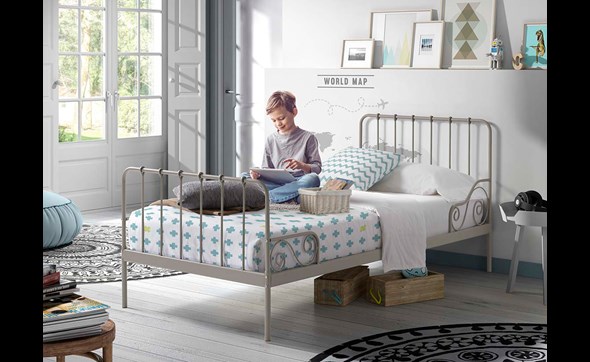 Lit-1-personne Alice-metal-gris-90cm-ACBE9015-Vipack