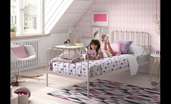 Lit-1-personne-Alice-metal-rose-90cm-ACBE9013-Vipack