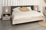 Lit-2-chevets-Lima-chene-millenium-gris-clair-noir-Meubar