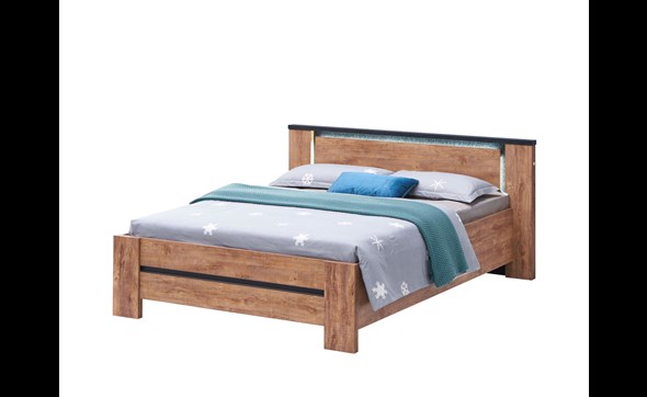 Lit-2-personne-Elsa-decor-bois-industrial-oak-160cm-Oosterlynck