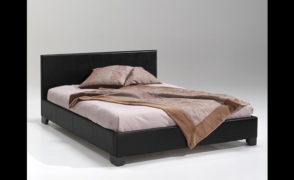 Lit-2-personnes-Roma-89516-2-simili-cuir-noir-sommier-160x200-Rousseau