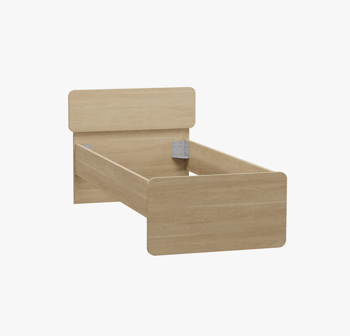 Lit-90cm-Lago-decor-bois-sand-oak-Meubar