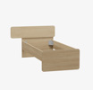 Lit-90cmXL-Lago-decor-bois-sand-oak-Meubar