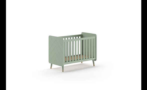 Lit-bebe-Billy-BIBB6016-papier-decor-vert-Vipack