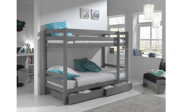 Lit-superpose-massif-gris-h160cm-PISB1617+PIBELA-PICOSB16LA17-Vipack