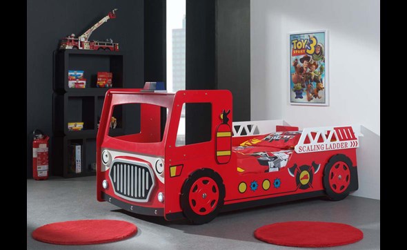 Lit-voiture-Fire-truck-pompier-Funbeds-MDF-rouge-SCFT201-Vipack