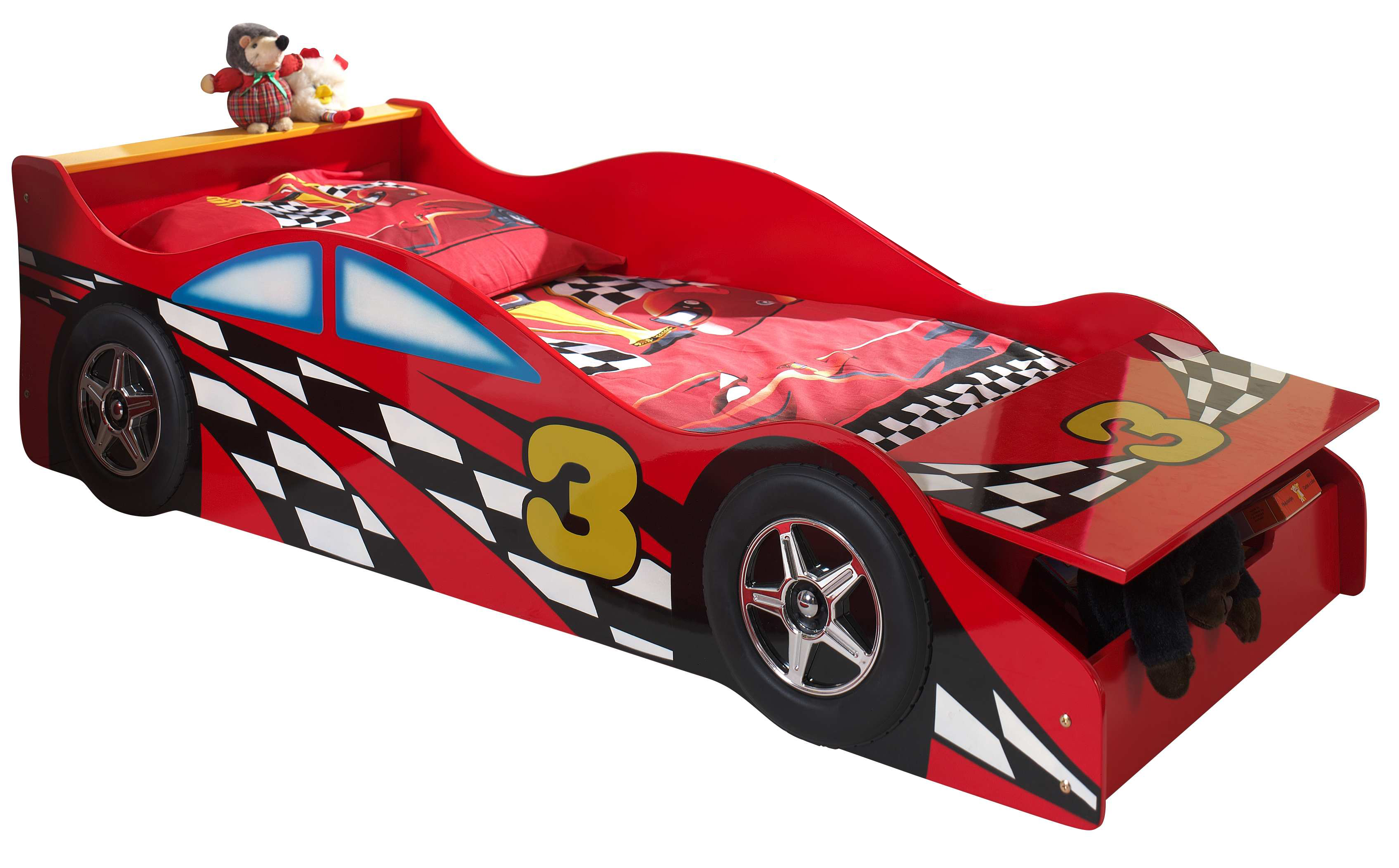 Lit-voiture-Toddler Race Bed-Funbeds-MDF-rouge-Sctdrc-Vipack
