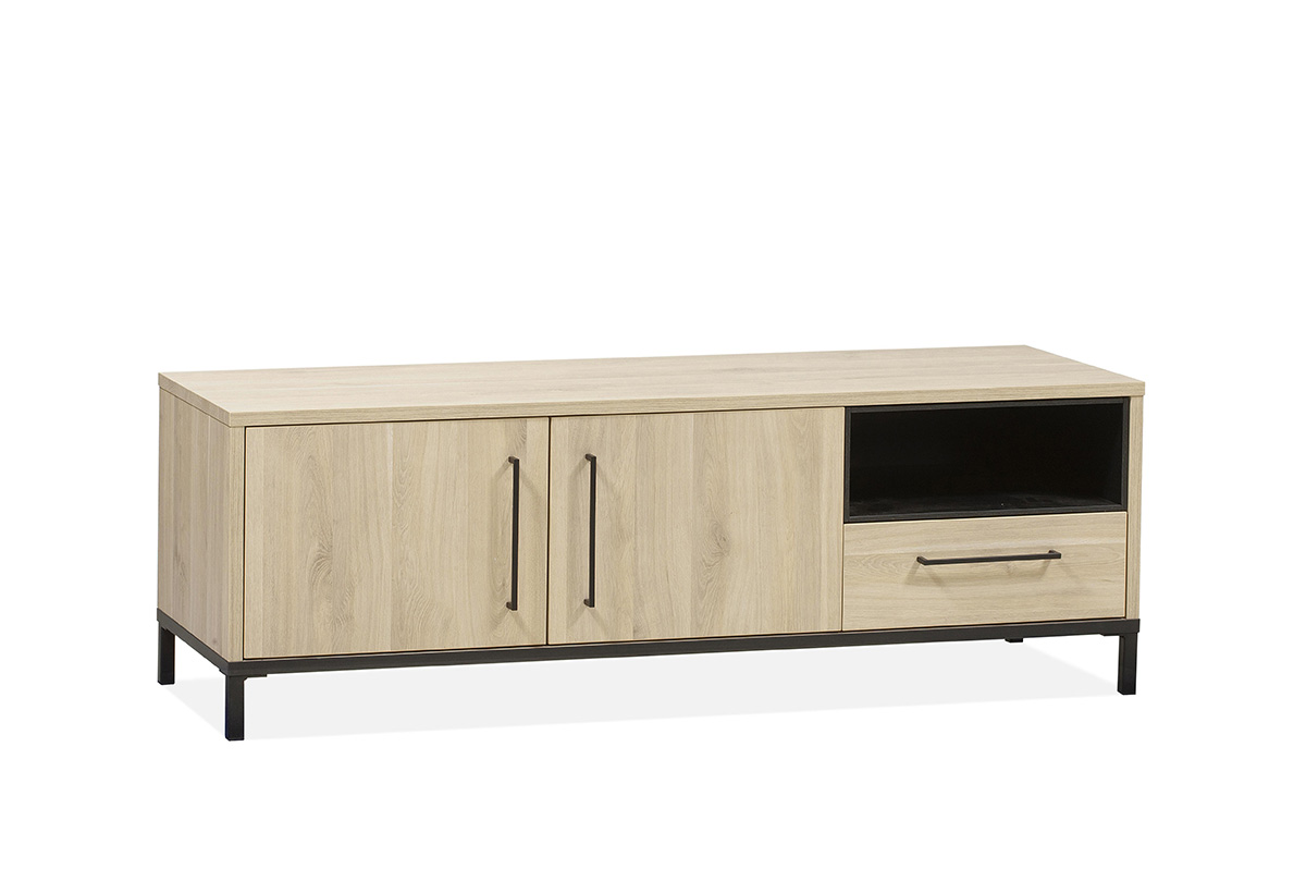 Meuble TV-2-portes-Bridge-decor-fresh-oak-old-piano-150cm-Maxfurn