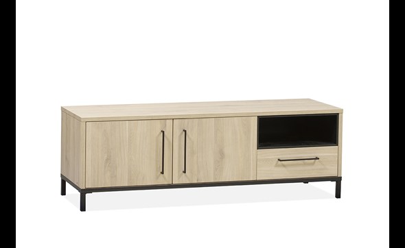 Meuble TV-2-portes-Bridge-decor-fresh-oak-old-piano-150cm-Maxfurn