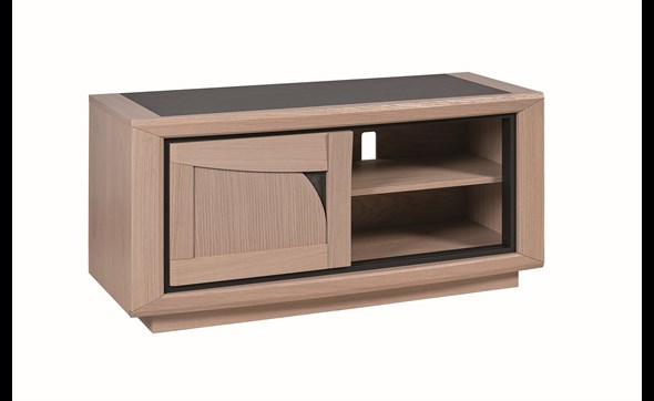 Meuble-TV-1-porte-1-niche-Faro-incrustation-ceramique-gris-121710-teinte-naturel-309-Girardeau