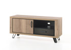 Meuble-TV-1-porte-1-tiroir-Andes-decor-bois-chene-metal-120cm-Lienves