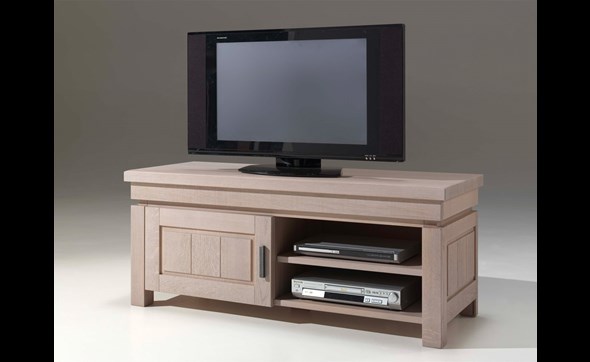 Meuble-TV-1-porte-Kaprun-chene-massif-placage-134cm-Theuns