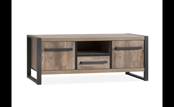Meuble-TV-2-portes-1-tiroir-Cascade-lamulux-mokka-136cm-Maxfurn