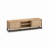 Meuble-TV-2-portes-2-niches-Naturel-millenium-oak-nature-K545-LB2-150cm-Meubar