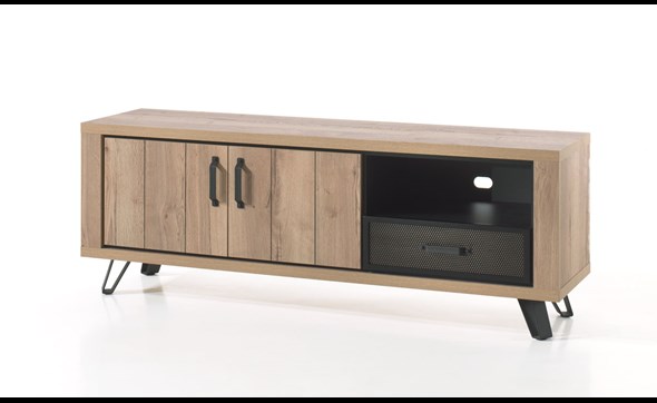Meuble-TV-2-portes-Andes-decor-bois-chene-metal-180cm-02-Comodi-Living