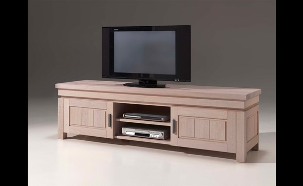 Meuble-TV-2-portes-Kaprun-chene-massif-placage-192cm-Theuns