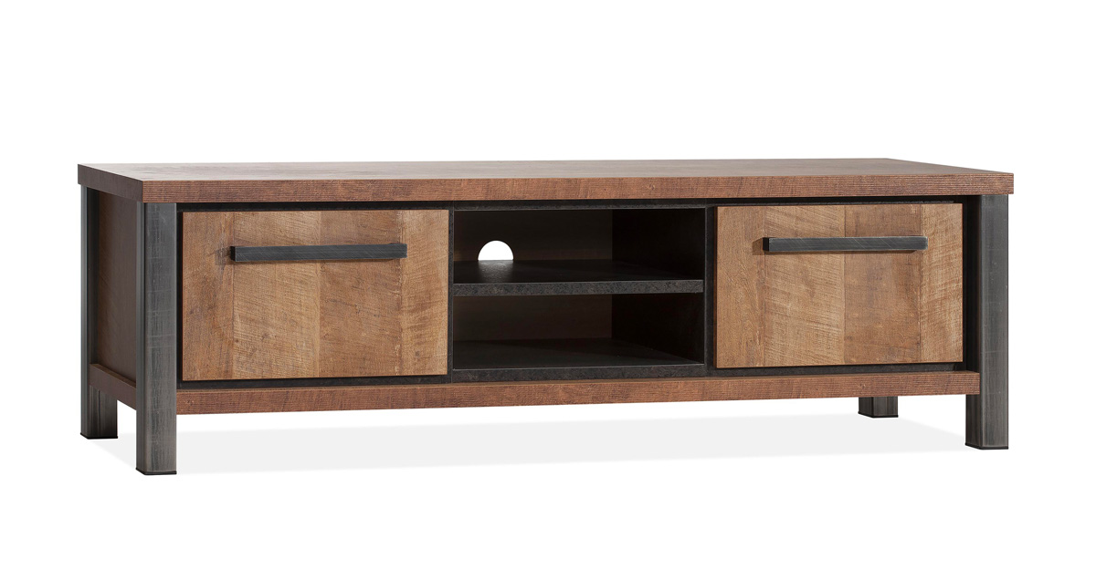Meuble-TV-2-portes-Kinga-lamulux-old-teak-170cm-Maxfurn