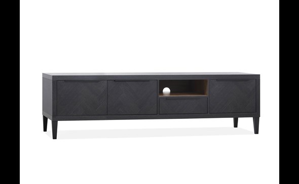 Meuble-TV-3-portes-1-tiroir-Gamma-lamulux-old-piano-teak-192cm-Maxfurn