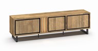 Meuble-TV-3-portes-Luma-old-teak-elegant-black-K672-LB7-215cm-Meubar