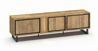 Meuble-TV-3-portes-Luma-old-teak-elegant-black-K672-LB7-215cm-Meubar