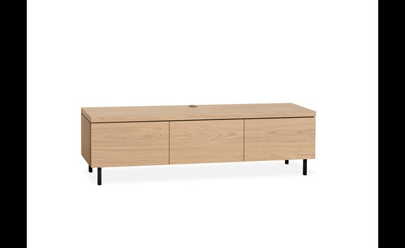 Meuble-TV-3-portes-pieds-Keswick-melamine-Blond-Oak-Maxfurn