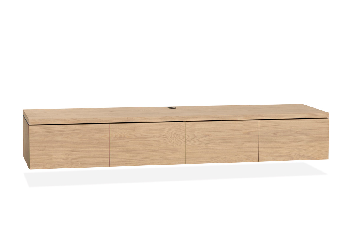 Meuble-TV-4-portes-Keswick-melamine-Blond-Oak-Maxfurn