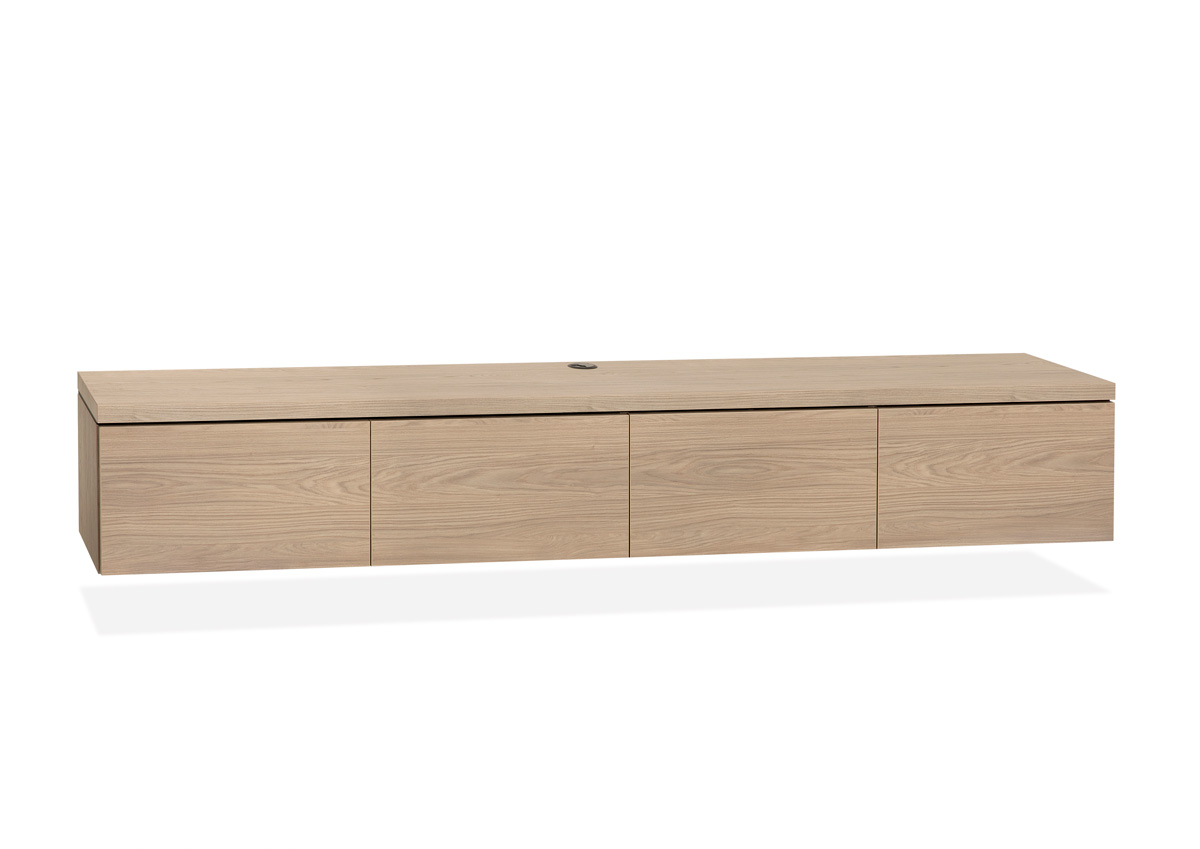 Meuble-TV-4-portes-Keswick-melamine-misty-oak-Maxfurn