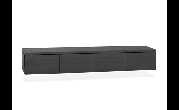 Meuble-TV-4-portes-Keswick-melamine-noir-Maxfurn