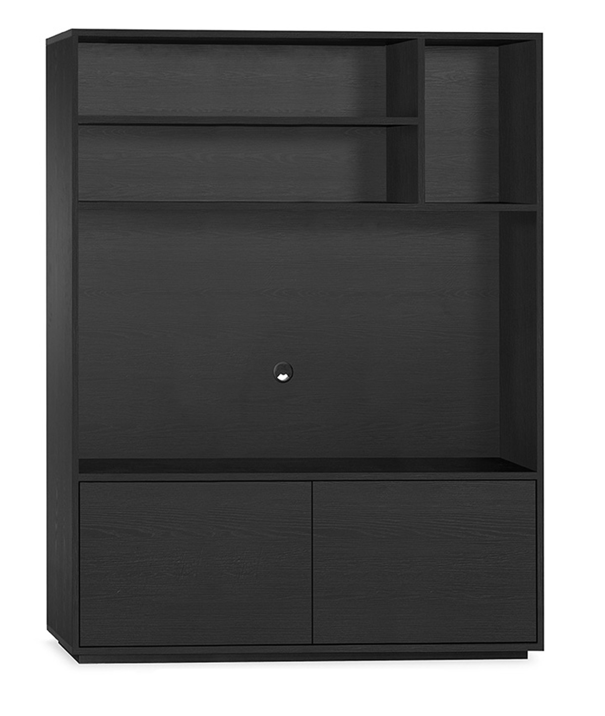 Meuble-TV-Blackburn-L-154cm-noir-avec-socle-Maxfurn