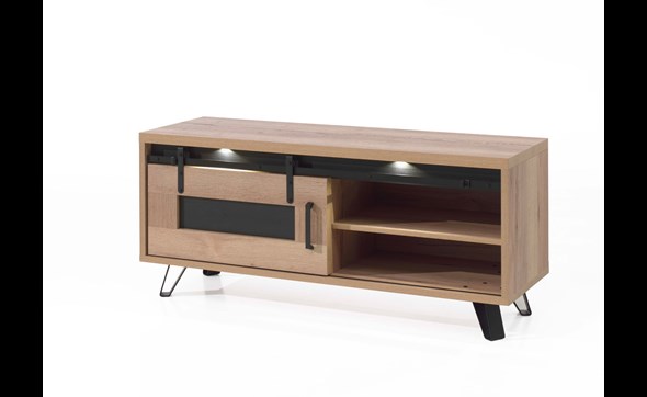 Meuble-TV-Cuedo-melamine-chene-halifax-nature-148cm-Comodi-living
