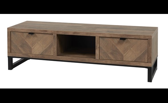 Meuble-TV-Jaipur-TV2-TV7-K671-old-teak-fishbone-doors-mat-black-Meubar