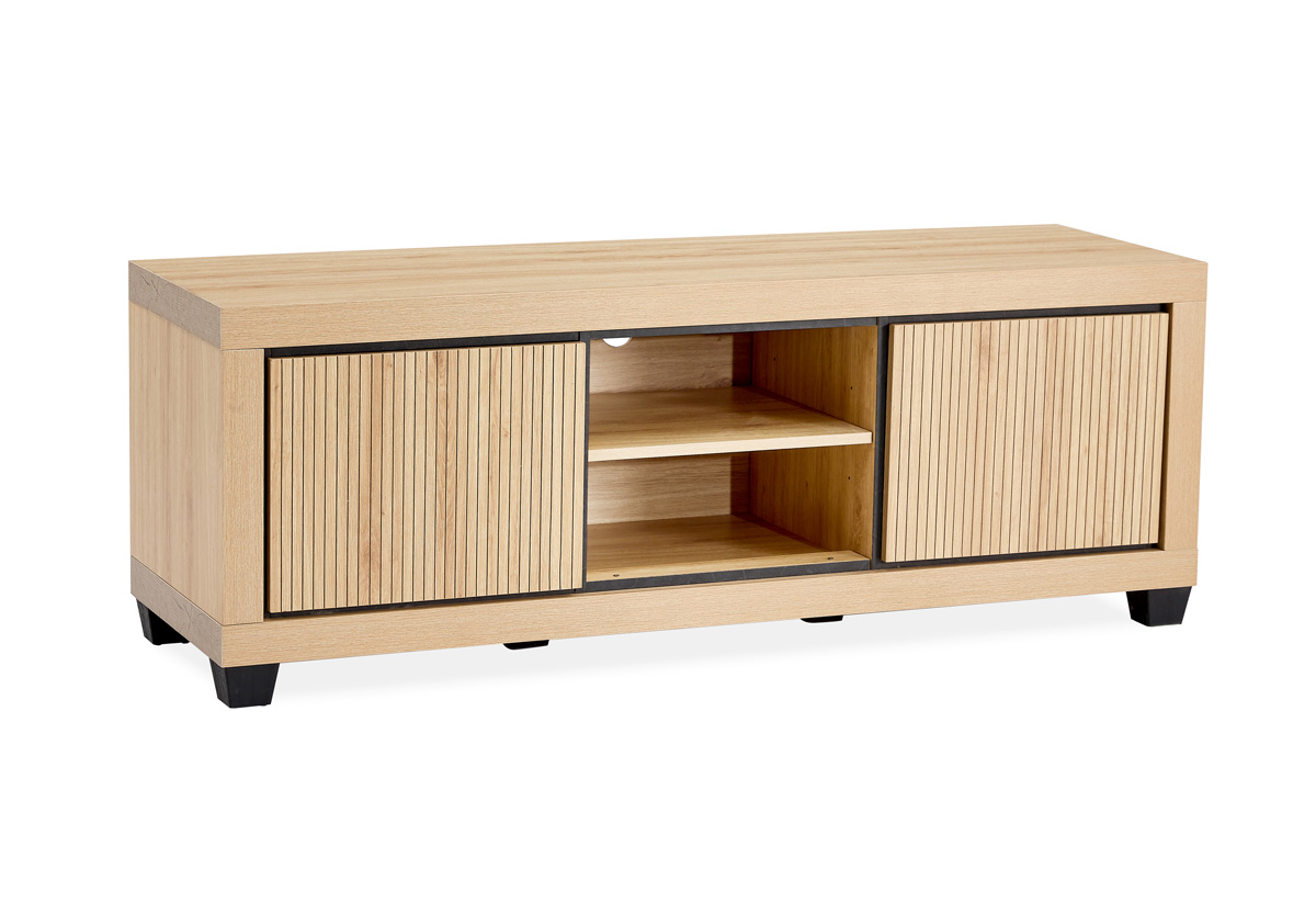 Meuble-TV-Nice-melamine-chene-wellington+noir-01-Alcos