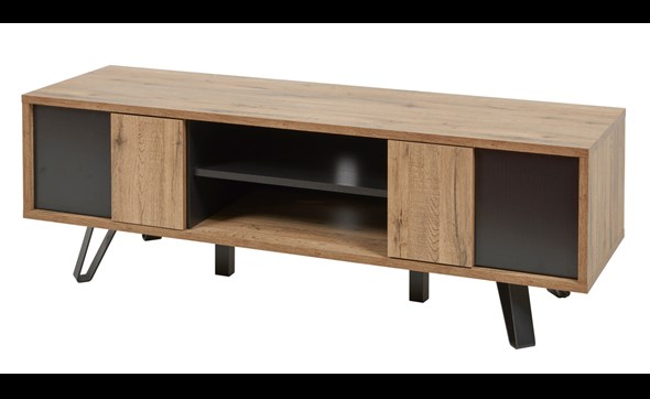 Meuble-TV-Phenix-decor-bois-scarlet-oak-noir-156cm-GBO