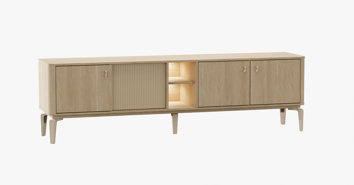 Meuble-TV-Ravello-LB2-melamine-sand-oak-nat-champagne-side-Evan