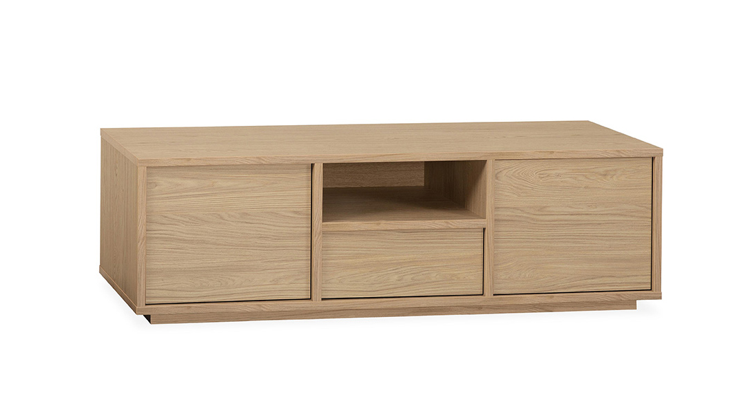 Meuble-TV-Tokio-2-portes-1-tiroir-1-niche-150cm-blond-oak-Maxfurn