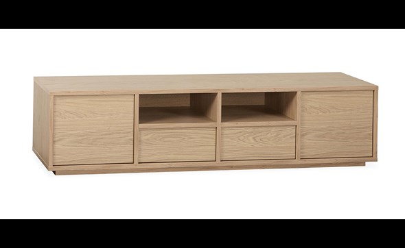 Meuble-TV-Tokio-2-portes-2-tiroirs-2-niches-200cm-blond-oak-Maxfurn