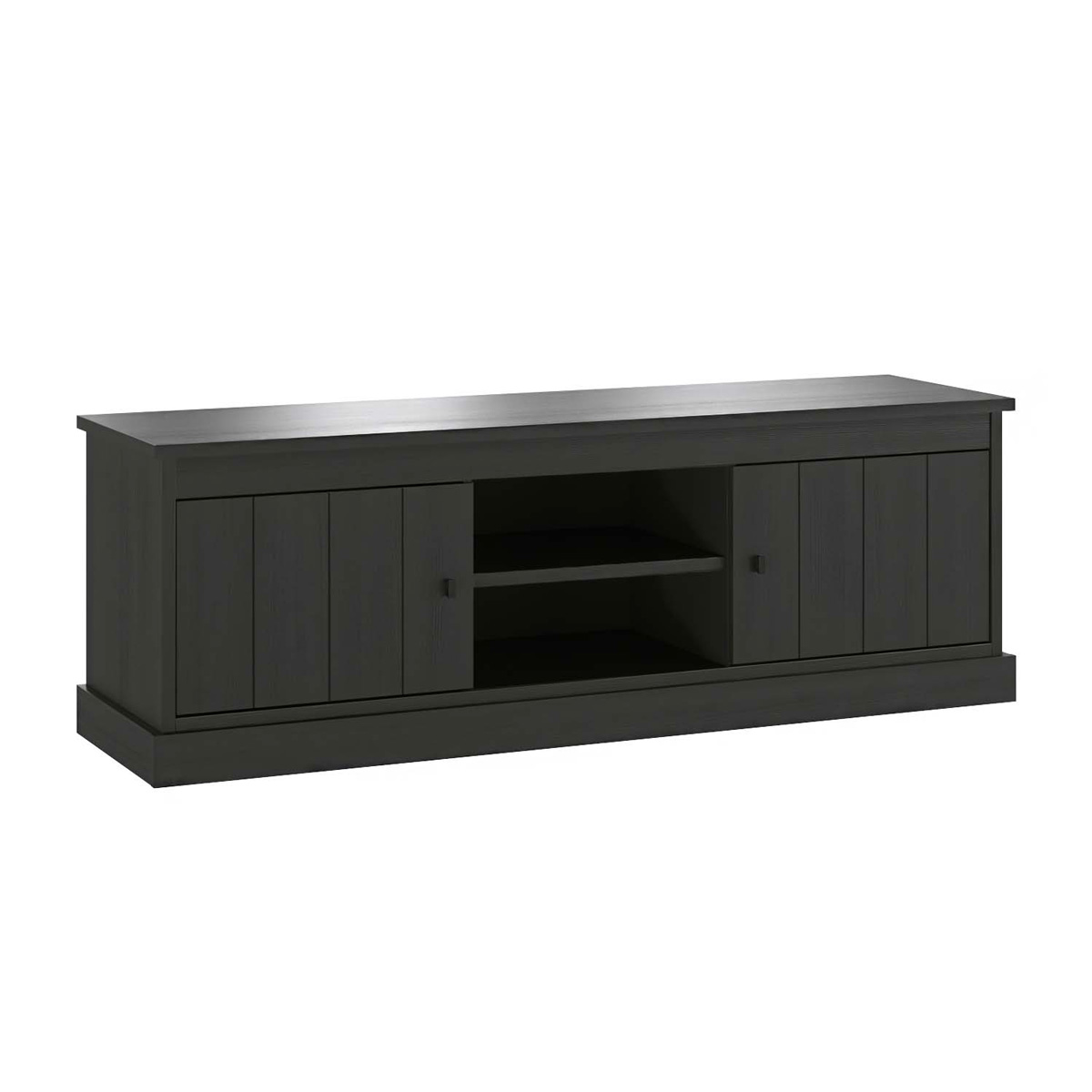 Meuble-TV-Valencia-melamine-black-oak-Dullaert