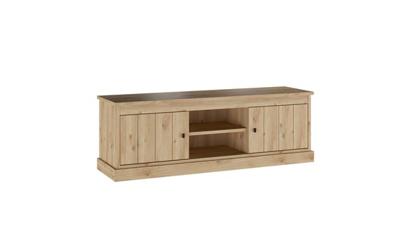 Meuble-TV-Valencia-melamine-smoked-oak-Dullaert