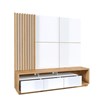 Meuble-TV-panneau-mural-unite-mural-4-panneaux-Celine-wotan-oak-blanc-front-Helvetia
