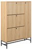Meuble-a-chaussure-3tiroirs-1porte-Albany-024286-oak-rough-melamine-base-matt-black-01-Actona