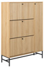 Meuble-a-chaussure-3tiroirs-1porte-Albany-024286-oak-rough-melamine-base-matt-black-01-Actona