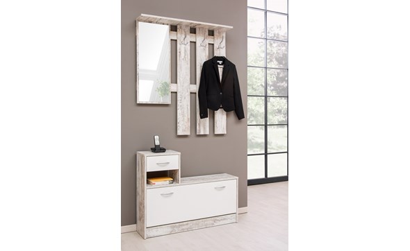 Meuble-entree-Rudolf-decor-chene-fresko-blanc-100cm-ambi-FInori