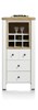 Meuble-range-bouteille-3-tiroirs-1-niche-led-Arizona-40881-decor-chene-massif-placage-blanc-plateau-