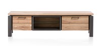 Meuble-tv-1-porte-1-tiroir-2-niches-led-Charleston-decor-kikar-smoke-massif-placage-desert-brun-metal-150cm-36182-front1-Habufa
