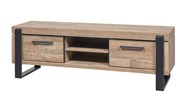 Meuble-tv-1-porte-niche-Udine-decor-parquet-naturel-noir-mat-K632-TV2-179cm-Evan