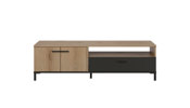 Meuble-tv-2-portes-1-tiroir-1-niche-Trust-decor-bois-brun-noir-chene-helvezia-J0J332-160cm-front-Gau