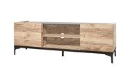 Meuble-tv-2-portes-2-niches-Grosso-decor-chene-brun-hunton-ardoise-K637-TV2-171cm-Evan