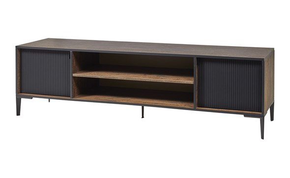 Meuble-tv-2-portes-2-niches-Perugia-decor-brun-fonce-noir-mat-K647-TV2-185cm-Evan