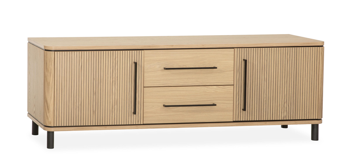 Petit-buffet-Medway-2-portes-2-tiroirs-lamulux-blond-oak-Maxfurn