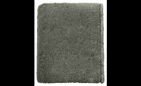 Plaid-143987-Teddy-uni-thyme-green-Mistral-Home